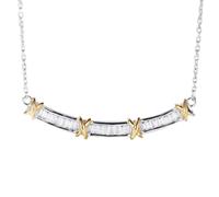 GGYTMQL Couper Diamond Cross Pendant Real 925 Long Party Wedding Penndants Collier For Women Moisanite Jewelry