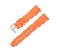 GGYTMQL Courbe sans espace STRAP DE RÉSBILLE pour Omega Speedmaster Watch Band de remplacement Men Femmes de 20 mm Boucle de boucle en argent boucle rose boucle noire boucle noire