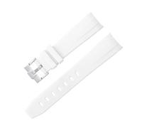 GGYTMQL Courbe sans espace STRAP DE RÉSBILLE pour Omega Speedmaster Watch Band de remplacement Men Femmes de 20 mm Boucle de boucle en argent boucle rose boucle noire boucle noire