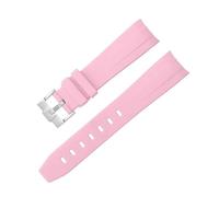 GGYTMQL Courbe sans espace STRAP DE RÉSBILLE pour Omega Speedmaster Watch Band de remplacement Men Femmes de 20 mm Boucle de boucle en argent boucle rose boucle noire boucle noire