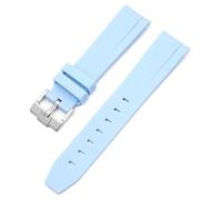 GGYTMQL Courbe sans espace STRAP DE RÉSBILLE pour Omega Speedmaster Watch Band de remplacement Men Femmes de 20 mm Boucle de boucle en argent boucle rose boucle noire boucle noire