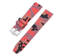 GGYTMQL Courbe sans espace STRAP DE RÉSBILLE pour Omega Speedmaster Watch Band de remplacement Men Femmes de 20 mm Boucle de boucle en argent boucle rose boucle noire boucle noire