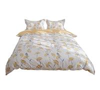 GGYTMQL Couvre-lit de lit American Pastoral Cotton Four Quatre pièces Nordique Simplicité fraîche et Moderne (Couleur: Jaune, Taille: 1,5 m) (Jaune 1,8 m)