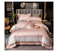 GGYTMQL Couvrette de lit de lit Égyptien Coton Patchwork Stripe Couvercle de Couette à literie Molle ajustée