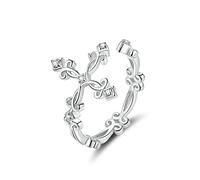 GGYTMQL Cross anneau de doigt réglable pour les anneaux de fleurs des femmes