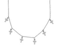 GGYTMQL Cross Diamond 925 Collier pour femmes Colliers de couloir de la chaîne de chaîne