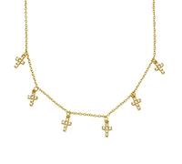 GGYTMQL Cross Diamond 925 Collier pour femmes Colliers de couloir de la chaîne de chaîne