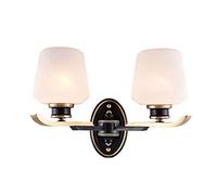 GGYTMQL Cuivre intérieur Vintage + Lampes murales en Verre E27 Éclairage Mural 1-Light Amélioration de Chambre à Coucher Minimaliste Salle d'étude LICTURES Murs ÉTAINS Course