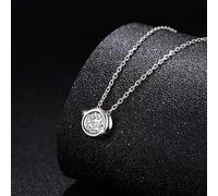 GGYTMQL D Couleur 1 Carat Collier pendentif réel Moisanite pour femmes 925 Colliers de chaîne de diamant en argent sterling bijoux