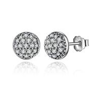 GGYTMQL Délicat 100% 925 Droplets éblouissants en Argent Sterling, de Petites Boucles d'oreilles claires pour Femmes Bijoux de Mariage