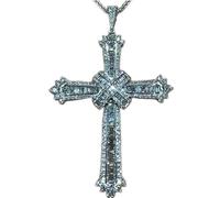 GGYTMQL Diamond Cross Pendant Wedding Pendentid Collier For Women Men Mois Moisanite Jewelry Gift