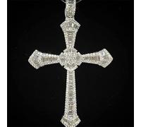 GGYTMQL Diamond Cross Pendant Wedding Pendentid Collier For Women Men Mois Moisanite Jewelry Gift