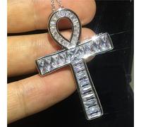 GGYTMQL Diamond Cross Pendant Wedding Pendentid Collier For Women Men Mois Moisanite Jewelry Gift