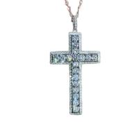 GGYTMQL Diamond Cross Pendant Wedding Pendentid Collier For Women Men Mois Moisanite Jewelry Gift