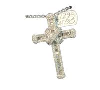 GGYTMQL Diamond Cross Pendant Wedding Pendentid Collier For Women Men Mois Moisanite Jewelry Gift