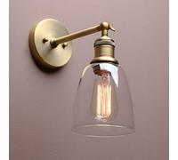 GGYTMQL Éclairage Industrial Loft Bar Bar Gasce Wall Lights Rapports, Lampe Murale Vintage avec Une Teinte en Verre de Cloche pour Le Restaurant Corridor Corridor (Noir) de l'îlot de Cuisine pour
