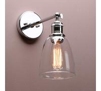 GGYTMQL Éclairage Industrial Loft Bar Bar Gasce Wall Lights Rapports, Lampe Murale Vintage avec Une Teinte en Verre de Cloche pour Le Restaurant Corridor Corridor (Noir) de l'îlot de Cuisine pour