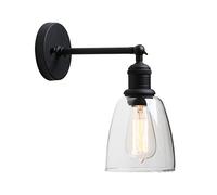 GGYTMQL Éclairage Industrial Loft Bar Bar Gasce Wall Lights Rapports, Lampe Murale Vintage avec Une Teinte en Verre de Cloche pour Le Restaurant Corridor Corridor (Noir) de l'îlot de Cuisine pour
