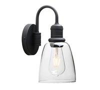 GGYTMQL Éclairage Modern Vintage Industrial Bell Applexionne Murale Mural avec Un Abat-Jour en Verre Transparent de 5,6 ”, pour Le loft de Chambre de Salon de Cuisine de Cuisine de Bureau (Noir)
