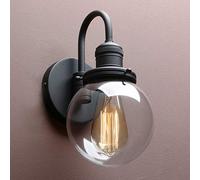 GGYTMQL Éclairage Modern Vintage Industrial Globe Globe Sconce Mur Sight Rapints avec Un Abat-Jour en Verre Transparent de 5,9 ”, pour Le loft de Chambre à Coucher de Salon de Cuisine de Bureau de