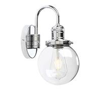 GGYTMQL Éclairage Modern Vintage Industrial Globe Globe Sconce Wall Lightting avec Un Abat-Jour en Verre Transparent de 5,9 ”, pour la Maison de Cuisine de Cuisine de Bureau.