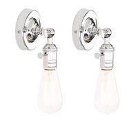 GGYTMQL Ensemble de 2 coffres de café loft millésime industriels Kitchen Mall Mall Light Light Edison Lampe Corridor Corridor Wall Lights (Antique)