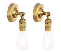 GGYTMQL Ensemble de 2 coffres de café loft millésime industriels Kitchen Mall Mall Light Light Edison Lampe Corridor Corridor Wall Lights (Antique)