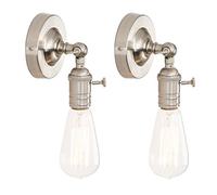 GGYTMQL Ensemble de 2 cotes de café loft-loft industrielles Kitchen Metal Mur Mall Light Edison LAMPLURE Corridor CORRIDE