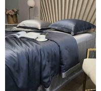 GGYTMQL Ensemble de Couette Complet - 4 pièces Double Face Silk Summer Quilt en Soie à Double Face, 1 Courtepointe d'été Douce, 2 taies d'oreiller, 1 Couvercle de lit décoratif n-1,8 m