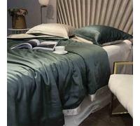 GGYTMQL Ensemble de Couette Complet - 4 pièces Double Face Silk Summer Quilt en Soie à Double Face, 1 Courtepointe d'été Douce, 2 taies d'oreiller, 1 Couvercle de lit décoratif n-1,8 m