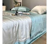 GGYTMQL Ensemble de Couette Complet - 4 pièces Double Face Silk Summer Quilt en Soie à Double Face, 1 Courtepointe d'été Douce, 2 taies d'oreiller, 1 Couvercle de lit décoratif n-1,8 m