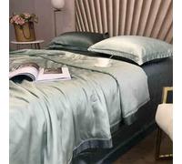 GGYTMQL Ensemble de Couette Complet - 4 pièces Double Face Silk Summer Quilt en Soie à Double Face, 1 Courtepointe d'été Douce, 2 taies d'oreiller, 1 Couvercle de lit décoratif n-1,8 m