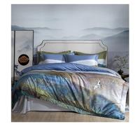 GGYTMQL Ensemble de literie à Quatre pièces 1000TC Coton Luxury Euro Lito Soft Queen King Size Cover Fichet Freed Fonds d'oreiller Couette à Chambre