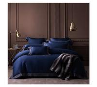 GGYTMQL Ensemble de literie à Quatre pièces Broderie Bordure lindure de lit King-Size Lin 600tc en Couvre-Coton égyptien draps de Couverture de Couvercle de Couvercle lit Quatre pièces Set,