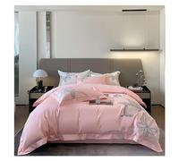 GGYTMQL Ensemble de literie à Quatre pièces Coton Blanc Luxury Papier à Broderie Litrierie Couette Couvercle en draps de Linge à Double Roi des couvercles de Courtepointe King Size lit Quatre pièces