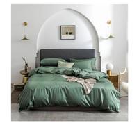 GGYTMQL Ensemble de literie à Quatre pièces en Vert foncé libellées Couvre-Lin Twin Reine King Size Plate Plate Couette Couvre lit lit Quatre pièces Set, (Q-Twin