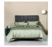 GGYTMQL Ensemble de literie à Quatre pièces en Vert foncé libellées Couvre-Lin Twin Reine King Size Plate Plate Couette Couvre lit lit Quatre pièces Set, (Q-Twin