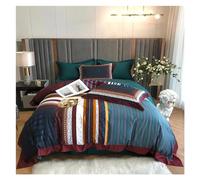 GGYTMQL Ensemble de literie à Quatre pièces Quatre pièces Luxury 1000TC Coton Litteur Ensemble de Couette Couvercle en Caoutchouc Plat/tôle d'oreiller en draps ajusté Compatible avec Adulte