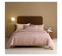 GGYTMQL Ensemble de literie de Quatre pièces Lit Quatre pièces Ensemble, Couvre-Couette de Couleur Unie en Couleur Pourpre grisâtre/taies d'oreiller en draps ajustés King Luxury Soft 1000TC