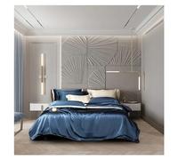 GGYTMQL Ensemble de litière de Quatre pièces Champagne Gold Top Mulberry Coup de Couette Douce Couette en Soie Confortable US King/Queen Size Litding Fichet & Phewscase Lit Quatre pièces Set,