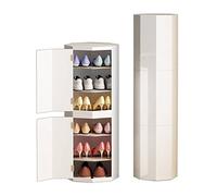 GGYTMQL Étagère à chaussures octogonale rotative à 360°, coin en métal, meuble à chaussures multi-niveaux, rangement de chaussures autonome, gain de place, pour les petits espaces, 1 pièce