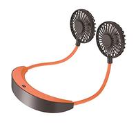 GGYTMQL Éventail de Cou Suspendu, Mini Ventilateur Portable USB Handles éventail Personnel Gratuit Hanging Neck Sports-Orange (Orange)