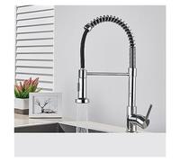 GGYTMQL Évier Noir Mate Tirez vers Le Bas du Robinet de Cuisine Pandée Unique 360 Rotation Torneira Cozinha Mixer Tap