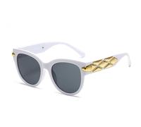 GGYTMQL Fashion Cat's Eye Big Frame Fried Dough Twists Lunettes de soleil larges pour femme Vintage Premium Sunvisor UV400, blanc, Taille unique