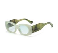 GGYTMQL Fashion Ovale Femmes Lunettes rétro Gradient Shades UV400 Hommes Lignes Larges