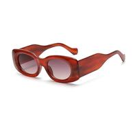 GGYTMQL Fashion Ovale Femmes Lunettes rétro Gradient Shades UV400 Hommes Lignes Larges
