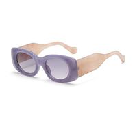 GGYTMQL Fashion Ovale Femmes Lunettes rétro Gradient Shades UV400 Hommes Lignes Larges