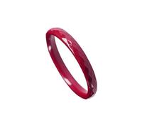 GGYTMQL Fashion Round Cinnabar Bangle Bracelet pour Femmes Feng Shui Vermilion Bracelets Red Bangle pour Bonne Chance Richesse guérison Protection Amulette Femme Gift Birthday