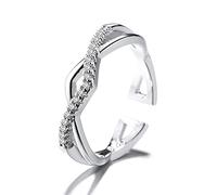 GGYTMQL Femmes Anneau réglable, ouverte dames dames anneau croix pave setmetalg Cumbic Zircon vintage nouveauté anneaux pour le mariage