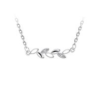 GGYTMQL Feuilles Colliers Femmes 925 Bijoux Colliers de pendentifs de zircon cubique pour cadeau de mariage